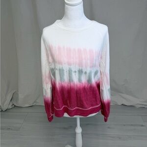 Jak & Rae Women's Tie-Dye Crew Neck Sweater Sz L